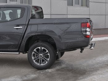 27 699 р. Защита заднего бампера (Ø120x60 мм с проступью, нержавейка) SLITKOFF  Mitsubishi L200  5 KK,KL (2018-2022) рестайлинг  с доставкой в г. Кемерово. Увеличить фотографию 3