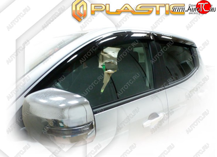 2 199 р. Дефлектора окон CA-Plastic Mitsubishi L200 5 KK,KL рестайлинг (2018-2022) (Classic полупрозрачный, Без хром. молдинга)  с доставкой в г. Кемерово