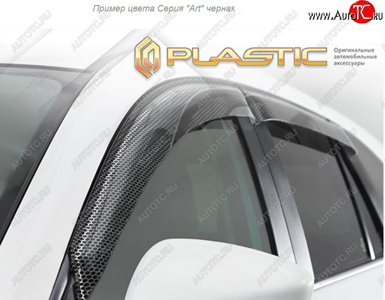 2 479 р. Дефлектора окон CA-Plastic  Mitsubishi L200  5 KK,KL (2018-2022) рестайлинг (Серия Арт черная, Без хром. молдинга)  с доставкой в г. Кемерово