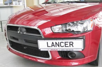 2 199 р. Воздуховоды радиатора в передний бампер Квадрат  Mitsubishi Lancer  10 CY (2011-2017) седан рестайлинг, хэтчбек 5 дв рестайлинг (Неокрашенные)  с доставкой в г. Кемерово. Увеличить фотографию 2