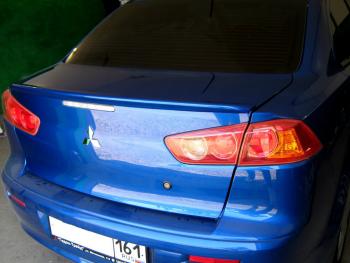 3 899 р. Лип спойлер Элегант  Mitsubishi Lancer  10 CY (2007-2017) седан дорестайлинг, седан рестайлинг (Неокрашенный)  с доставкой в г. Кемерово. Увеличить фотографию 2