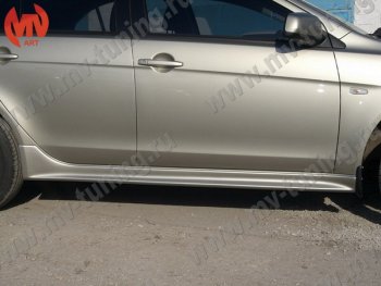 5 499 р. Пороги накладки INTENSE 2.0  Mitsubishi Lancer  10 CY (2007-2017) седан дорестайлинг, седан рестайлинг, хэтчбек 5 дв рестайлинг (Неокрашенные)  с доставкой в г. Кемерово. Увеличить фотографию 1