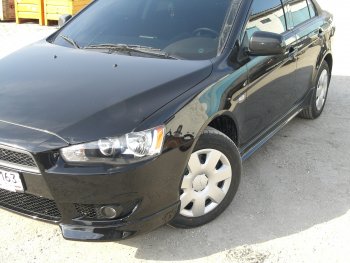 5 499 р. Пороги накладки INTENSE 2.0 Mitsubishi Lancer 10 CY седан дорестайлинг (2007-2010) (Неокрашенные)  с доставкой в г. Кемерово. Увеличить фотографию 3