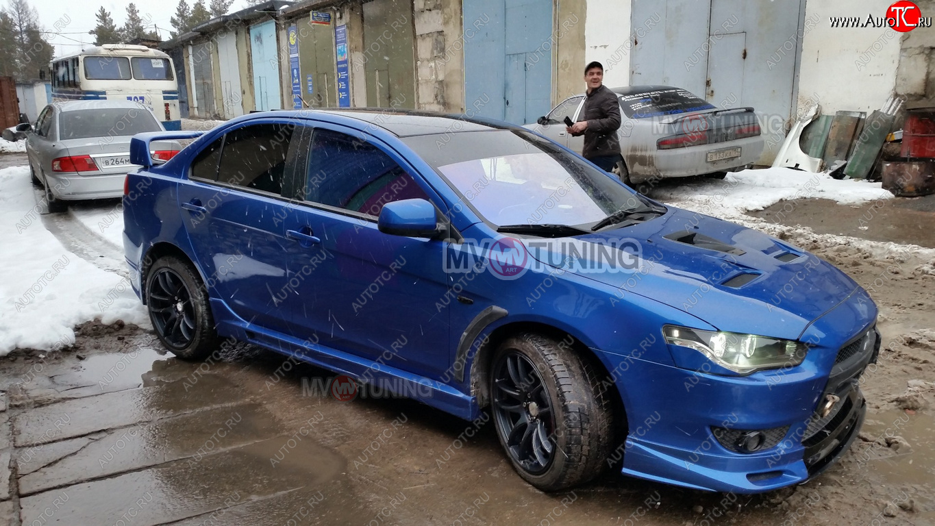 10 899 р. Пороги накладки RPM  Mitsubishi Lancer  10 CY (2007-2017) седан дорестайлинг, седан рестайлинг, хэтчбек 5 дв рестайлинг (Неокрашенные)  с доставкой в г. Кемерово