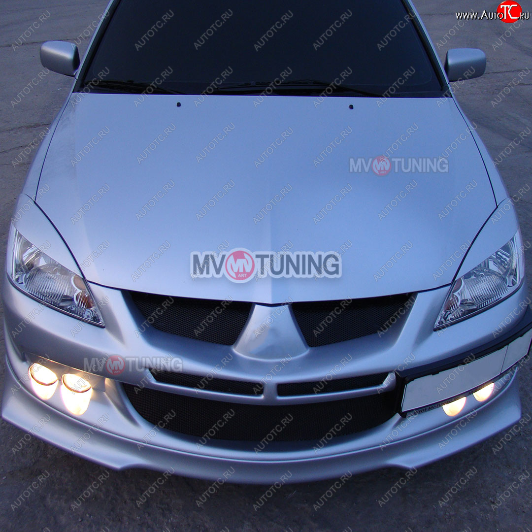 1 149 р. Реснички на фары var №1 (узкие)  Mitsubishi Lancer  9 CS (2003-2009) седан 1-ый рестайлинг, универсал 1-ый рестайлинг, седан 2-ой рестайлинг, универсал 2-ой рестайлинг (Неокрашенные)  с доставкой в г. Кемерово
