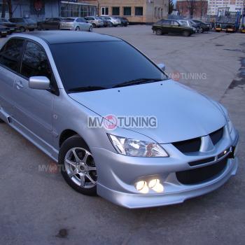 1 149 р. Реснички на фары var №1 (узкие)  Mitsubishi Lancer  9 CS (2003-2009) седан 1-ый рестайлинг, универсал 1-ый рестайлинг, седан 2-ой рестайлинг, универсал 2-ой рестайлинг (Неокрашенные)  с доставкой в г. Кемерово. Увеличить фотографию 2