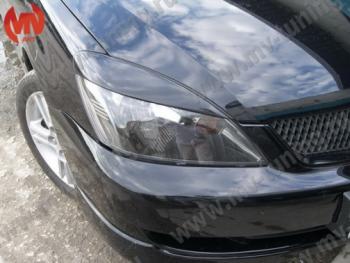 1 149 р. Реснички на фары var №1 (узкие)  Mitsubishi Lancer  9 CS (2003-2009) седан 1-ый рестайлинг, универсал 1-ый рестайлинг, седан 2-ой рестайлинг, универсал 2-ой рестайлинг (Неокрашенные)  с доставкой в г. Кемерово. Увеличить фотографию 5