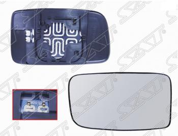 Левое полотно зеркала SAT (с обогревом) Mitsubishi Lancer 9 CS седан 2-ой рестайлинг (2005-2009)
