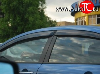 999 р. Комплект дефлекторов окон (ветровиков) 4 шт. (седан) Russtal Mitsubishi Lancer 9 CS седан 2-ой рестайлинг (2005-2009)  с доставкой в г. Кемерово