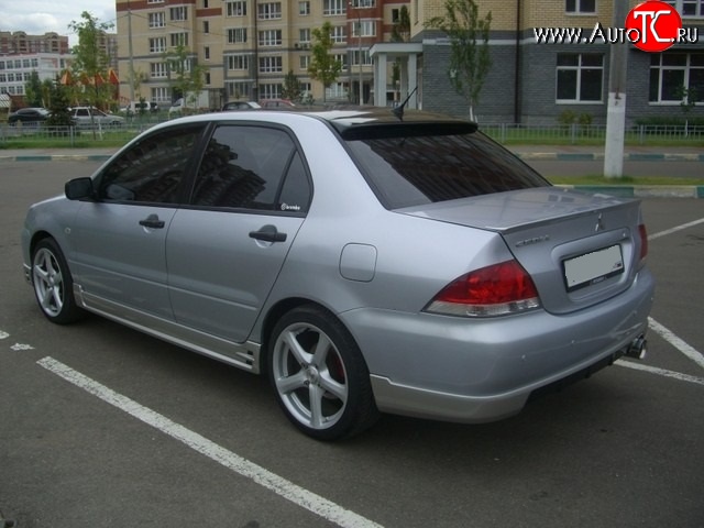 4 999 р. Накладка на задний бампер EGR  Mitsubishi Lancer  9 CS (2003-2009) седан 1-ый рестайлинг, седан 2-ой рестайлинг (Неокрашенная)  с доставкой в г. Кемерово
