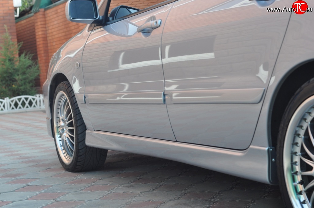 3 899 р. Пороги накладки Сток 2л  Mitsubishi Lancer  9 CS (2003-2009) седан 1-ый рестайлинг, универсал 1-ый рестайлинг, седан 2-ой рестайлинг, универсал 2-ой рестайлинг (Неокрашенные)  с доставкой в г. Кемерово