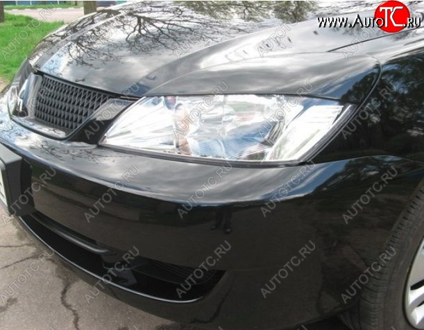 1 599 р. Широкие реснички на фары CT v2 Mitsubishi Lancer 9 CS седан 2-ой рестайлинг (2005-2009) (Неокрашенные)  с доставкой в г. Кемерово