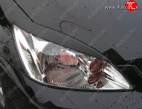 1 599 р. Узкие реснички на фары CT Mitsubishi Lancer 9 CS седан 2-ой рестайлинг (2005-2009) (Неокрашенные)  с доставкой в г. Кемерово