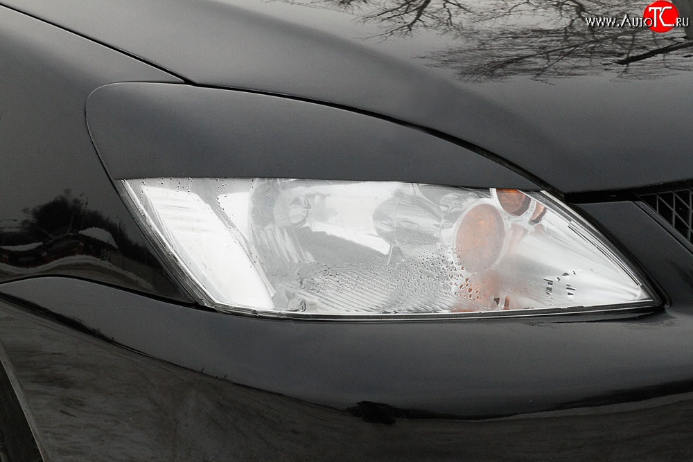 899 р. Реснички на фары RA Mitsubishi Lancer 9 CS седан 2-ой рестайлинг (2005-2009) (Неокрашенные)  с доставкой в г. Кемерово