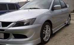 519 р. Реснички на фары Style v2  Mitsubishi Lancer  9 CS (2003-2009) седан 1-ый рестайлинг, универсал 1-ый рестайлинг, седан 2-ой рестайлинг, универсал 2-ой рестайлинг (Неокрашенные)  с доставкой в г. Кемерово. Увеличить фотографию 2