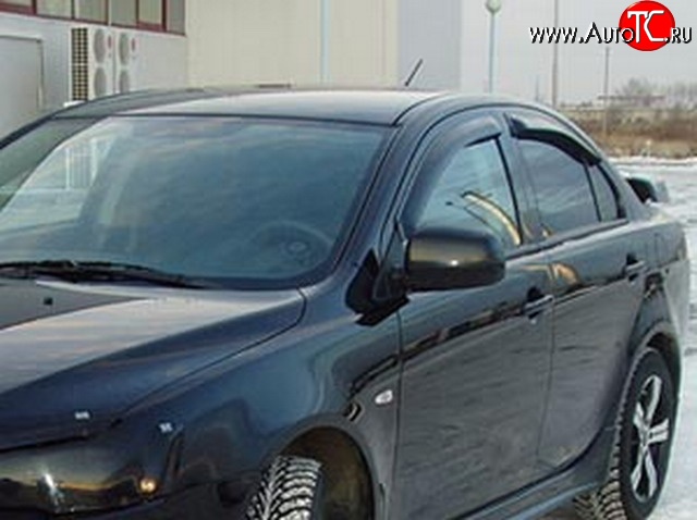 4 199 р. Дефлекторы окон (ветровики) Novline 4 шт. (седан) Mitsubishi Lancer 10 CY седан дорестайлинг (2007-2010)  с доставкой в г. Кемерово