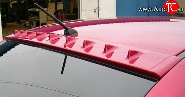 2 149 р. Козырёк на заднее стекло EVO 9 зубьев Mitsubishi Lancer 10 CY седан рестайлинг (2011-2017) (Неокрашенный)  с доставкой в г. Кемерово