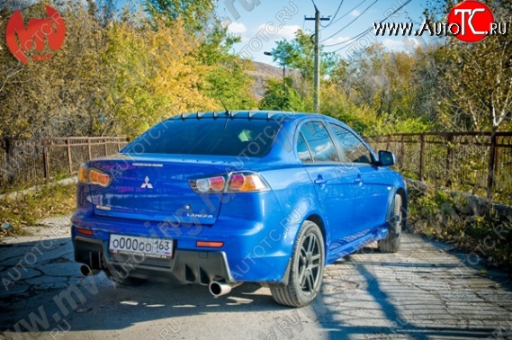 1 649 р. Козырёк на заднее стекло Zodiak Generator (6 зубьев) Mitsubishi Lancer 10 CY седан дорестайлинг (2007-2010) (Неокрашенный)  с доставкой в г. Кемерово