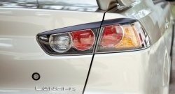 719 р. Реснички на фонари RA Mitsubishi Lancer 10 CY седан рестайлинг (2011-2017) (Неокрашенные)  с доставкой в г. Кемерово. Увеличить фотографию 2