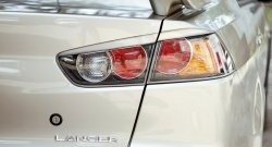 719 р. Реснички на фонари RA Mitsubishi Lancer 10 CY седан рестайлинг (2011-2017) (Неокрашенные)  с доставкой в г. Кемерово. Увеличить фотографию 3