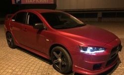 Реснички на фары Style Mitsubishi Lancer  10 CY (2007-2017) седан дорестайлинг, хэтчбэк дорестайлинг, седан рестайлинг, хэтчбек 5 дв рестайлинг