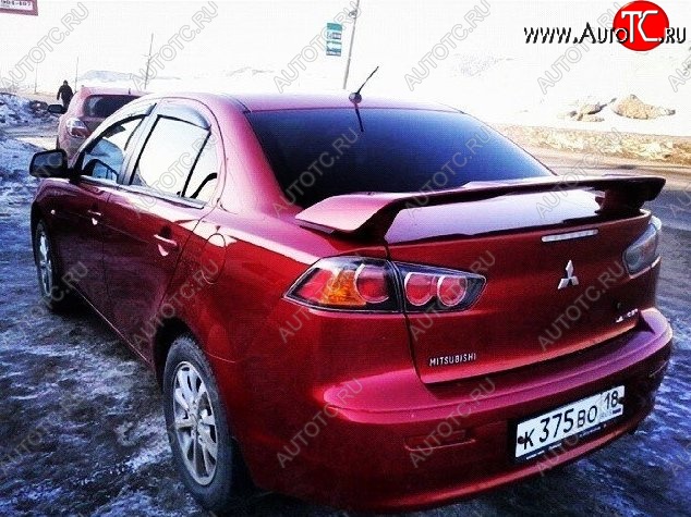 4 799 р. Спойлер Сток 2л  Mitsubishi Lancer  10 CY (2007-2017) седан дорестайлинг, седан рестайлинг (Неокрашенный)  с доставкой в г. Кемерово