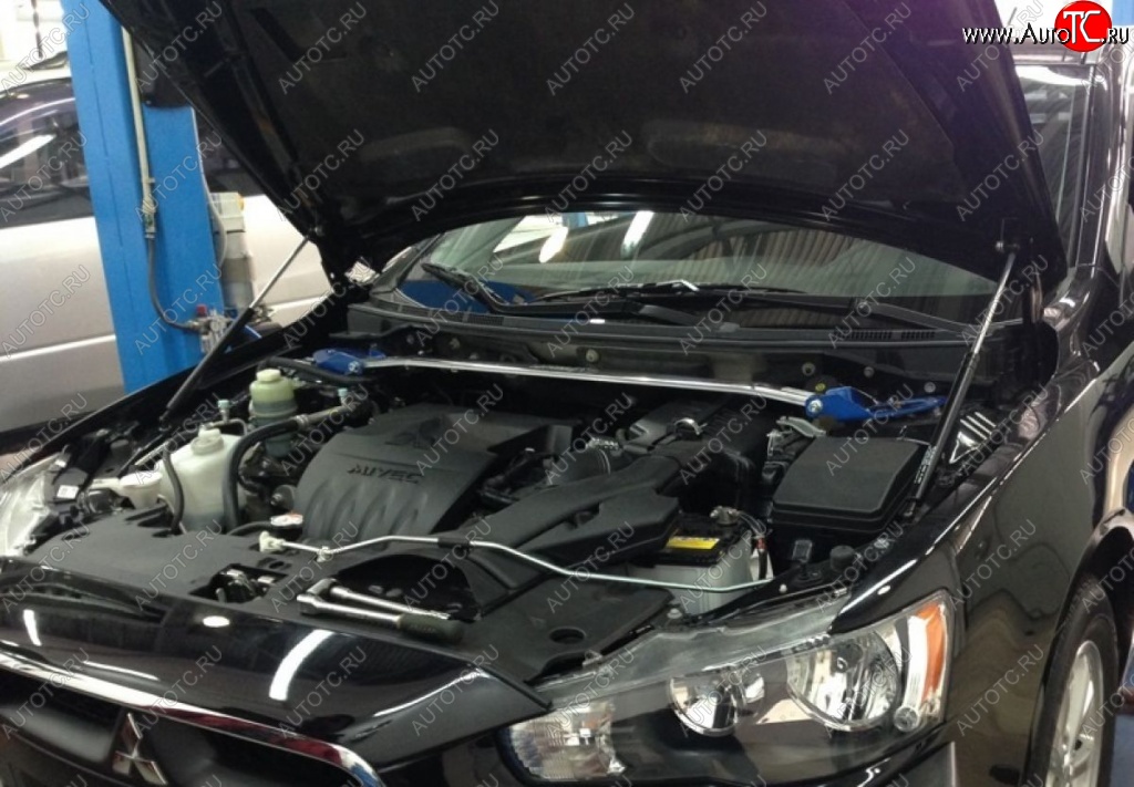 2 199 р. Газовые упоры капота (рестайлинг) Berkut Mitsubishi Lancer 10 CY седан дорестайлинг (2007-2010)  с доставкой в г. Кемерово