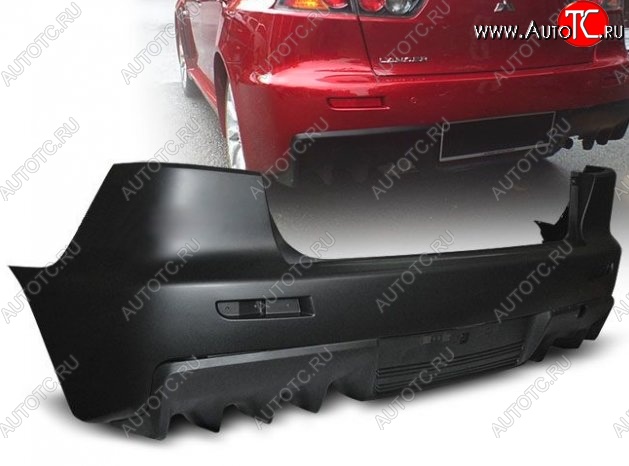 30 449 р. Задний бампер EVO-Style Mitsubishi Lancer 10 CY седан дорестайлинг (2007-2010) (Неокрашенный)  с доставкой в г. Кемерово