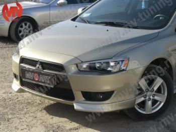 Клыки переднего бампера (комплектация 2.0 INTENSE) MV-Tuning Mitsubishi Lancer 10 CY седан дорестайлинг (2007-2010)