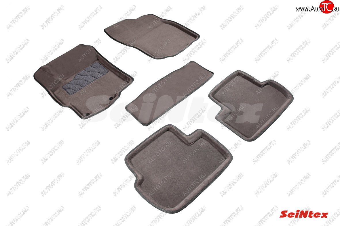 7 399 р. Комплект ковриков салона (текстиль, 3D) Seintex  Mitsubishi Lancer  10 CY (2007-2017) седан дорестайлинг, седан рестайлинг, хэтчбек 5 дв рестайлинг (серые)  с доставкой в г. Кемерово