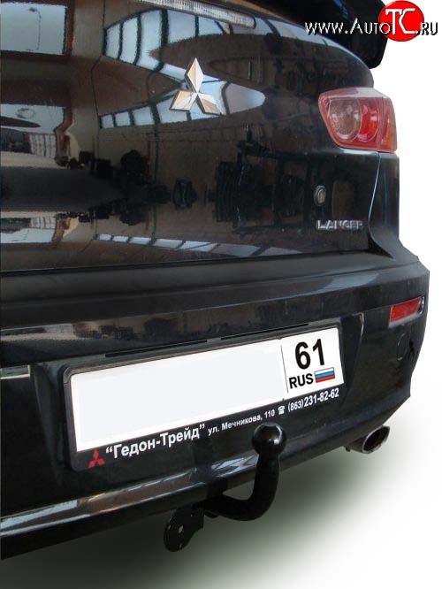 6 899 р. Фаркоп Лидер Плюс Mitsubishi Lancer 10 CY седан дорестайлинг (2007-2010) (Без электропакета)  с доставкой в г. Кемерово