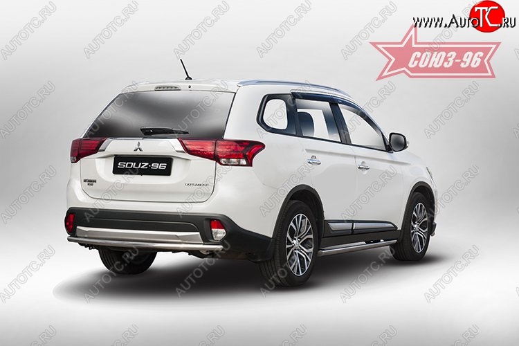 9 404 р. Защита заднего бампера Souz-96 (d42)  Mitsubishi Outlander  GF (2015-2018) 2-ой рестайлинг  с доставкой в г. Кемерово