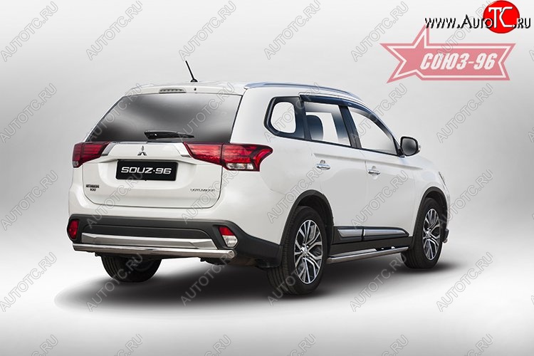 11 249 р. Защита заднего бампера Souz-96 (d60)  Mitsubishi Outlander  GF (2015-2018) 2-ой рестайлинг  с доставкой в г. Кемерово