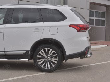 14 999 р. Защита заднего бампера (Ø63 мм, нержавейка) SLITKOFF  Mitsubishi Outlander  GF (2018-2022) 3-ий рестайлинг  с доставкой в г. Кемерово. Увеличить фотографию 3