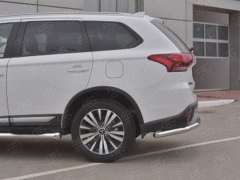 16 799 р. Защита заднего бампера (Ø63 мм, нержавейка) RUSSTAL  Mitsubishi Outlander  GF (2018-2022) 3-ий рестайлинг  с доставкой в г. Кемерово. Увеличить фотографию 3