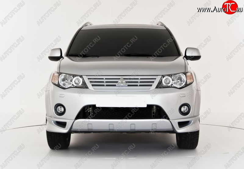 4 099 р. Клыки на передний бампер Centre Tuning  Mitsubishi Outlander  XL (2005-2009) (CW)  дорестайлинг (Неокрашенные)  с доставкой в г. Кемерово