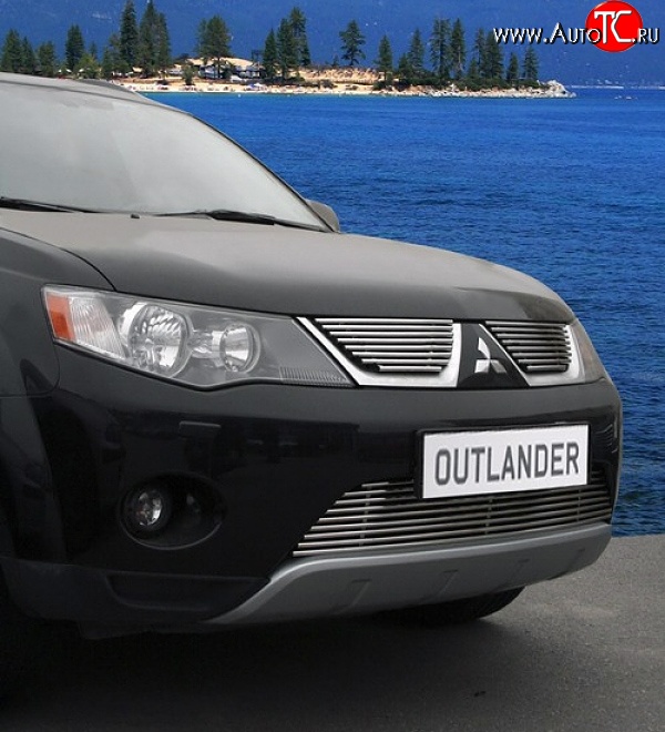 5 084 р. Декоративная вставка воздухозаборника Novline  Mitsubishi Outlander  XL (2005-2009) (CW)  дорестайлинг  с доставкой в г. Кемерово