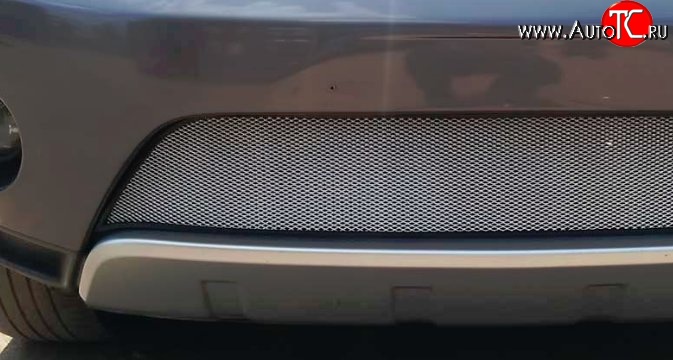 2 899 р. Сетка на бампер Russtal (хром) Mitsubishi Outlander XL (CW)  дорестайлинг (2005-2009)  с доставкой в г. Кемерово