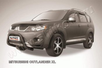 23 599 р. Кенгурятник d76 низкий  Mitsubishi Outlander  XL (2005-2009) (CW)  дорестайлинг (Цвет: серебристый)  с доставкой в г. Кемерово. Увеличить фотографию 1