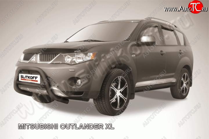 23 599 р. Кенгурятник d76 низкий  Mitsubishi Outlander  XL (2005-2009) (CW)  дорестайлинг (Цвет: серебристый)  с доставкой в г. Кемерово