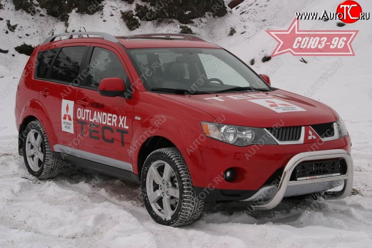 12 149 р. Защита переднего бампера Souz-96 (d76) Mitsubishi Outlander XL (CW)  дорестайлинг (2005-2009)  с доставкой в г. Кемерово