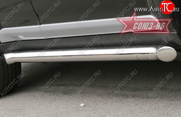 14 129 р. Защита порогов Souz-96 (d76) Mitsubishi Outlander XL (CW)  дорестайлинг (2005-2009)  с доставкой в г. Кемерово