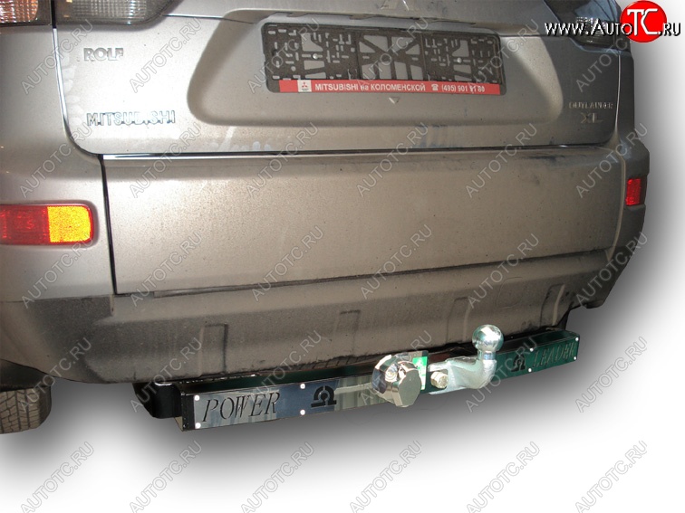 12 349 р. Фаркоп Лидер Плюс (съемный шар тип F, с нержавеющей пластиной) Mitsubishi Outlander XL (CW)  рестайлинг (2010-2013) (Без электропакета)  с доставкой в г. Кемерово