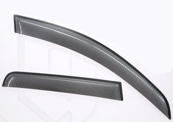 Дефлектора окон CA-Plastiс Mitsubishi Outlander  CU (2003-2009) (Шелкография карбон-серебро)