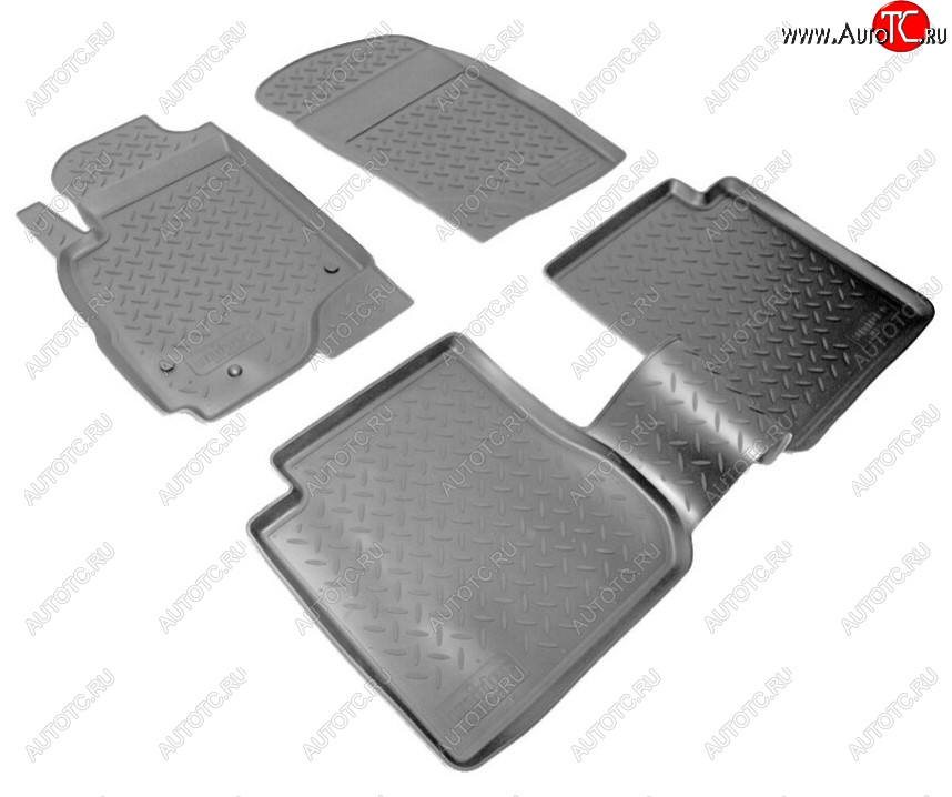 2 499 р. Комплект ковриков в салон Norplast Unidec Mitsubishi Outlander CU (2003-2009) (Цвет: черный)  с доставкой в г. Кемерово
