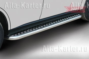12 149 р. Защита порогов с листом Souz-96 (d60). Mitsubishi Outlander GF дорестайлинг (2012-2014)  с доставкой в г. Кемерово. Увеличить фотографию 1