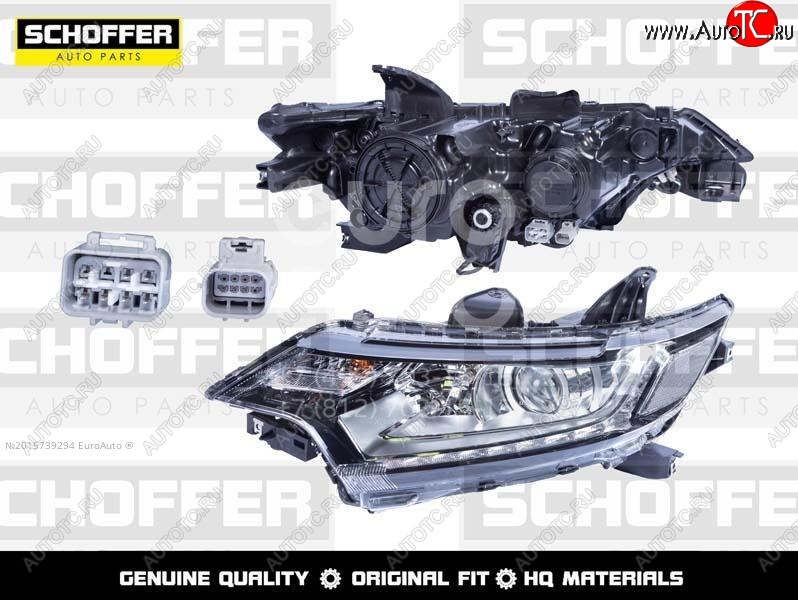 18 949 р. Левая передняя фара (галоген, ДХО) SCHOFFER Mitsubishi Outlander GF 2-ой рестайлинг (2015-2018)  с доставкой в г. Кемерово