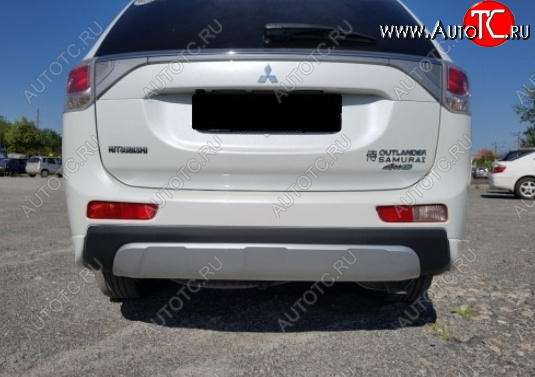 3 499 р. Диффузор заднего бампера BROOMER Design  Mitsubishi Outlander  GF (2012-2014) дорестайлинг (Неокрашенный)  с доставкой в г. Кемерово