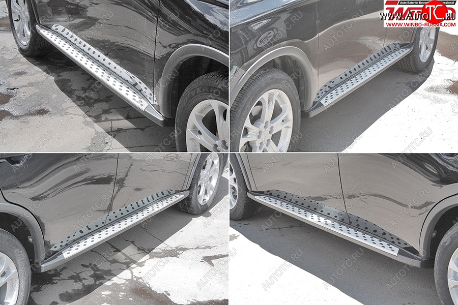 15 399 р. Подножки боковые WINBO OE Style  Mitsubishi Outlander  GF (2012-2018) дорестайлинг, 2-ой рестайлинг (Песчаное покрытие (зернистая поверхность))  с доставкой в г. Кемерово