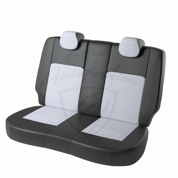 9 449 р. Чехлы для сидений Lord Autofashion Турин (экокожа) Mitsubishi Outlander GF 2-ой рестайлинг (2015-2018) (Чёрный, вставка белая)  с доставкой в г. Кемерово. Увеличить фотографию 2